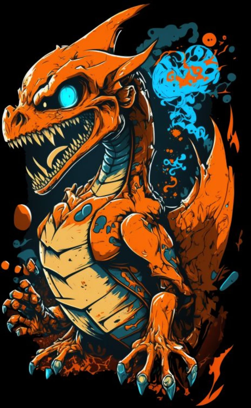 Zombie Charizard w φούτερ - BLACK