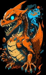 Zombie Charizard w φούτερ - BLACK