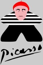 Picasso Meeple Φούτερ - BLACK