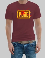 Pubg logo t-shirt - BURGUNDY