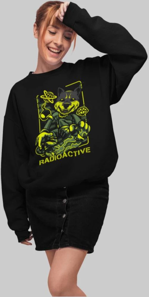 Radioactive Mutant Shiba Inu W Φουτερ - BLACK