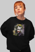 Joker face w φούτερ - BLACK