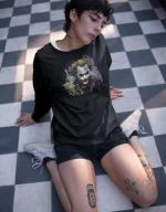 Joker face w φούτερ - BLACK