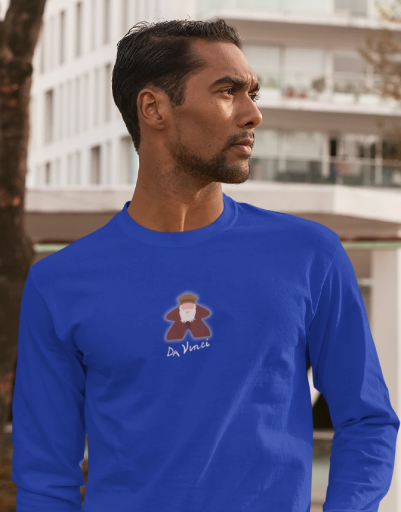 Da Vinci Meeple μακρυμάνικο T-shirt - ULTRAMARINE