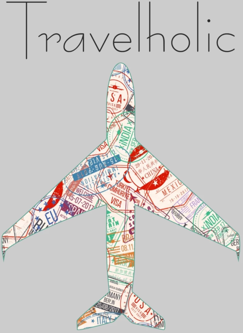 Travelholic w Φούτερ - WHITE