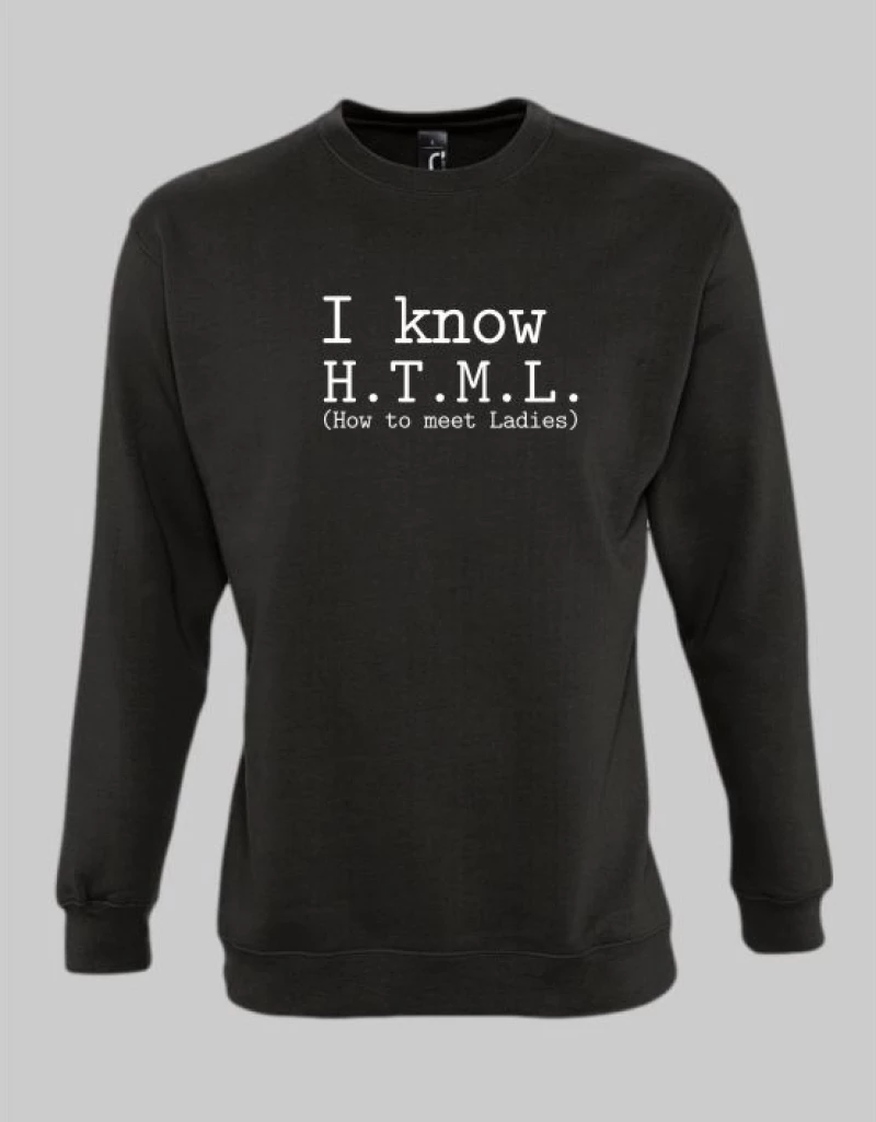 I know HTML Sweatshirt - WHITE