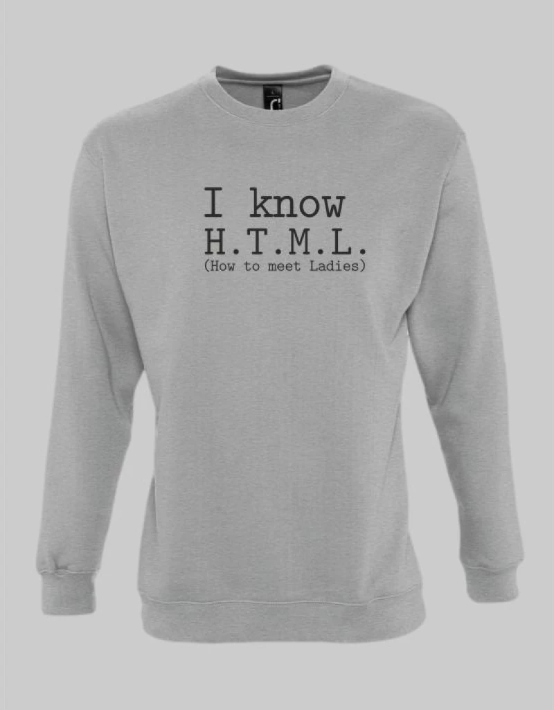 I know HTML Sweatshirt - WHITE