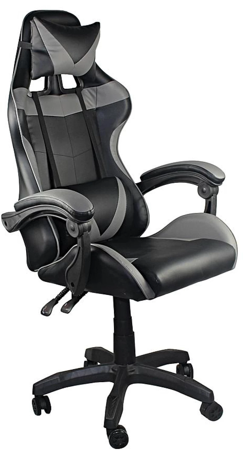 Πολυθρόνα Γραφείου BF7850 Μαύρο/Γκρι PU/PVC/Δέρμα 63x70x117/127cm