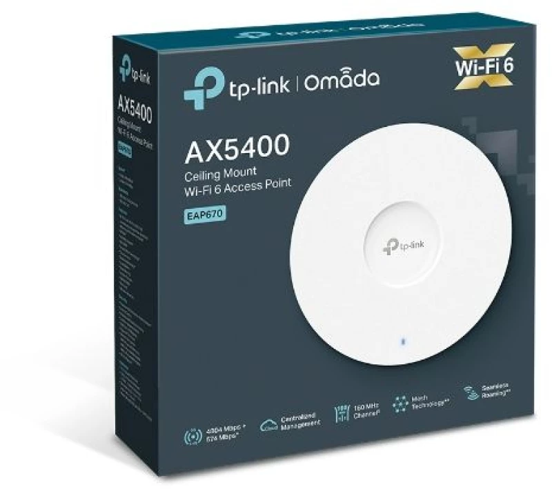 Tp-Link AX5400 Ceiling Mount WiFi 6 Access Point (EAP670)