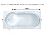 Μπανιέρα Ακρυλική Sanitec Lorena 512 Ορθογώνια (170 x 70 [85] cm)