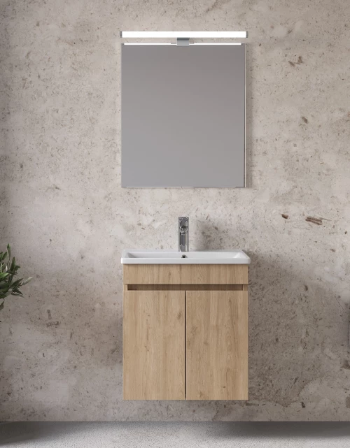 Έπιπλο Μπάνιου Furnibath Valencia 55 Royal Walnut Βάση,Νιπτήρας,Καθρέφτης (6VL55CWL)