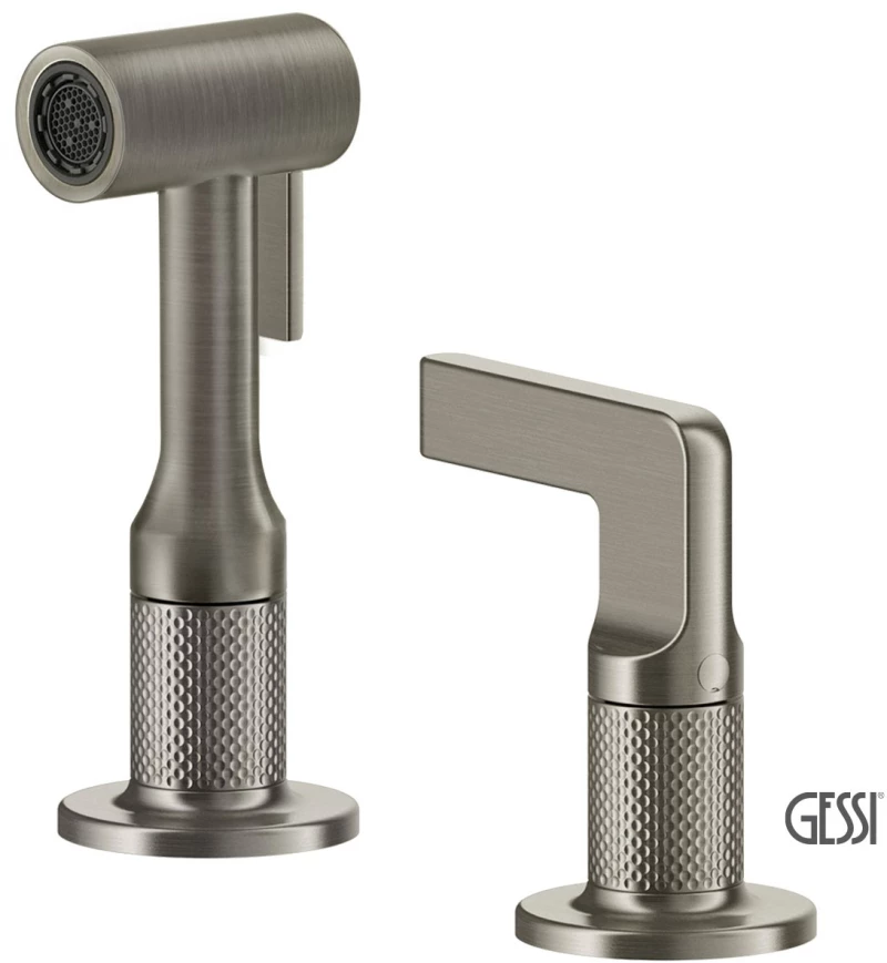 Μπαταρία Νεροχύτη 4 οπών INCISO, GESSI Inox Finish
