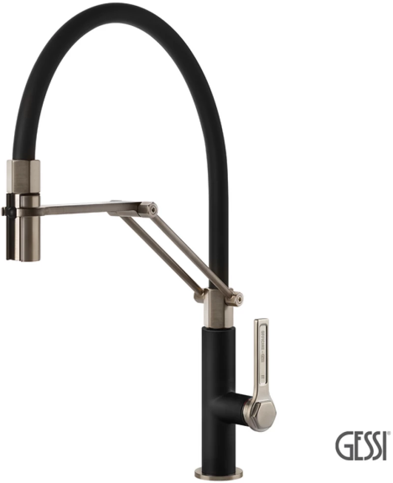 Μπαταρία Νεροχύτη OFFICINE, GESSI Inox Finish / Matt Black