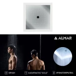 ΚΕΦΑΛΗ ΟΡΟΦ.ICICLE-Χ.ΠΛΑΙΣΙΟ-ΧΡΩΜΑΤ/ΠΕΙΑ 47x47 ALMAR INOX CHROME