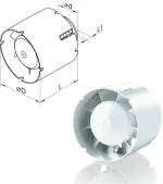 Ανεμιστήρας Λευκό Φ125mm