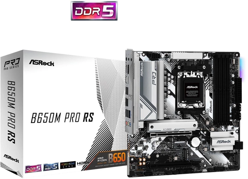 Asrock B650M Pro RS AMD B650 Socket AM5 micro ATX