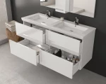 Έπιπλο Μπάνιου Drop Luxus 120 Βάση,Νιπτήρας,Καθρέφτης White Λευκό