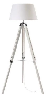 Φωτιστικό Δαπέδου Τρίποδο Ξύλινο MOUSSE 65Χ55ΧΗ144CM ACA TF17701FWCW Λευκό