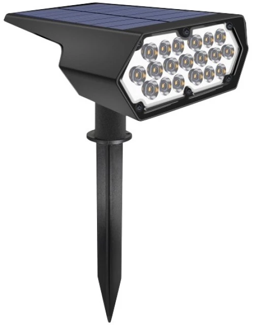 Ηλιακό Φωτιστικό Εδάφους Καρφί LED 4W 3000K ABS Μαύρο 6600 Spotlight 6600 Μαύρο