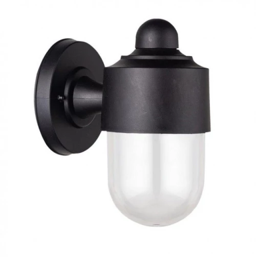 Απλίκα Φωτιστικό Τοίχου Ε27 IP44 Φ9,7 PC Lumen 9-921 Μαύρο