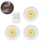 Φωτιστικά Νυκτός Μπαταρίας LED COB 6W Timer RF-Σετ 3 Θερμό 3000K 79045 Globostar 79045