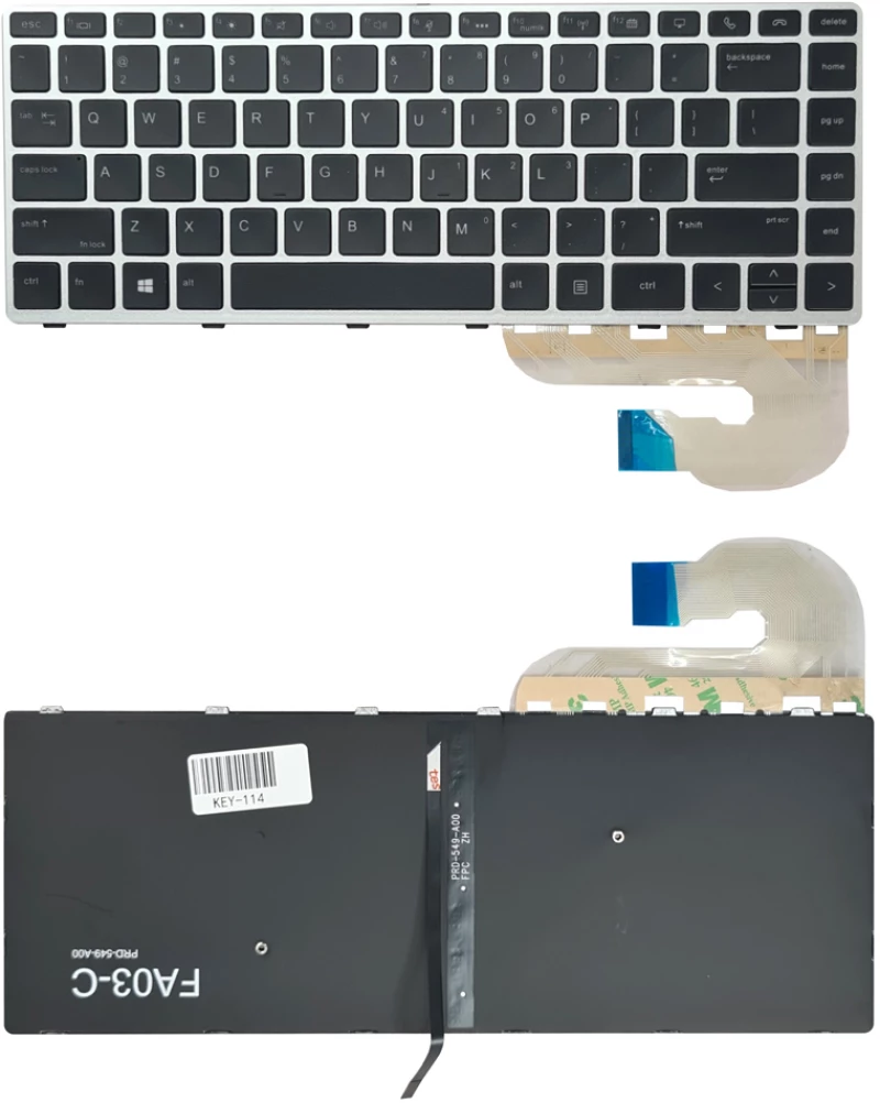 Πληκτρολόγιο για HP EliteBook 840 G5 KEY-114 με backlight  ασημί