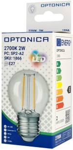 OPTONICA LED λάμπα G45 1866  Filament  2W  2700K  200lm  E27