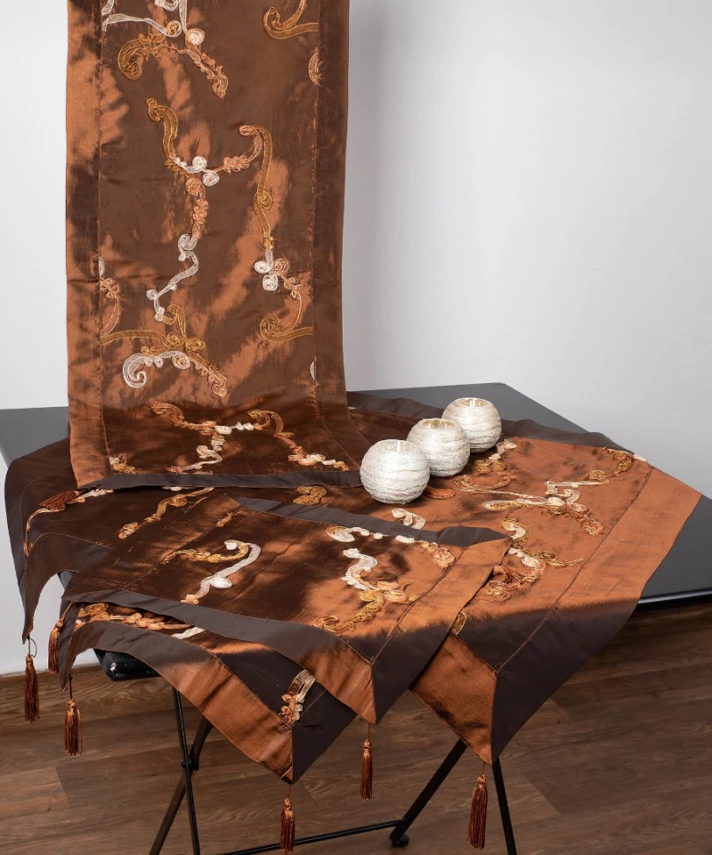 Σετ 4 τεμαχίων ( 40cm x 110cm 80cm x 80cm 2x37cm x 37cm )6271 Καφέ - -