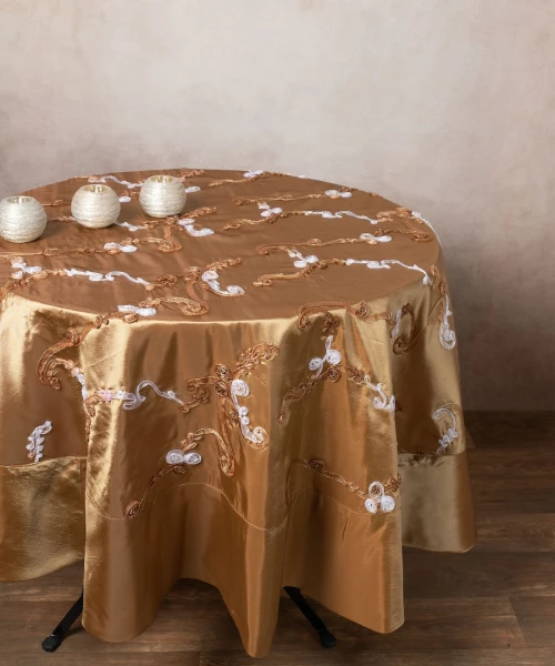 Σατέν Ροτόντα (150cm rd) 6271 Χρυσό - -