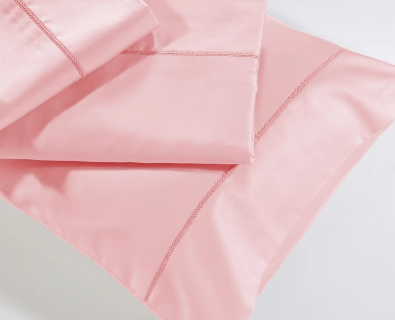 Μεμονωμένα σεντόνια Down Town Solid Colours S250/18 Pink Βαμβακοσατέν - Μονό 175x280