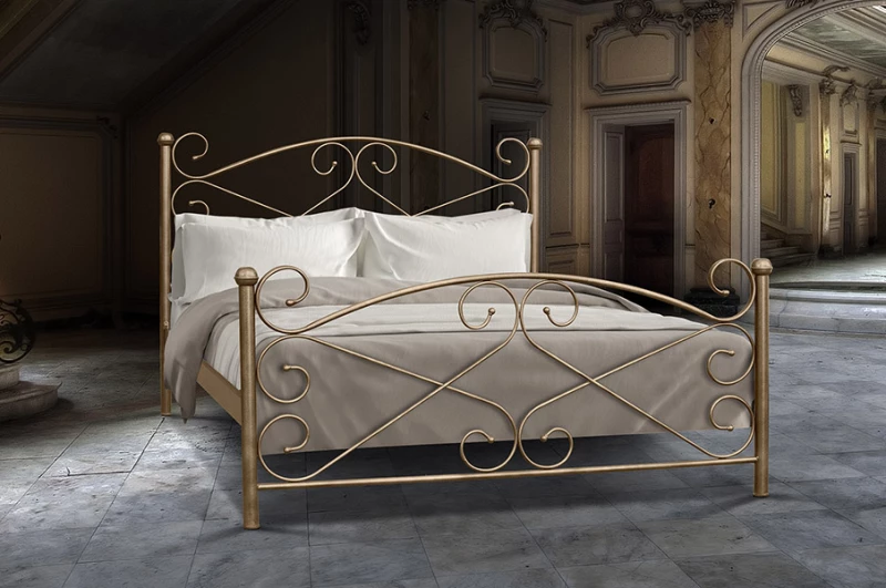 Μεταλλικό κρεβάτι Metal Casa Ρόδος Καφέ 90 x 200