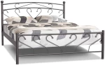 Μεταλλικό κρεβάτι Metal Casa Σύρος Καφέ 90 x 200