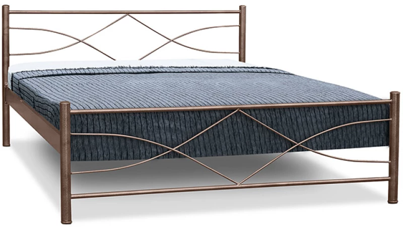 Μεταλλικό κρεβάτι Metal Casa Άστρο Καφέ 160 x 200