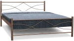 Μεταλλικό κρεβάτι Metal Casa Άστρο Εκρού 120 x 200
