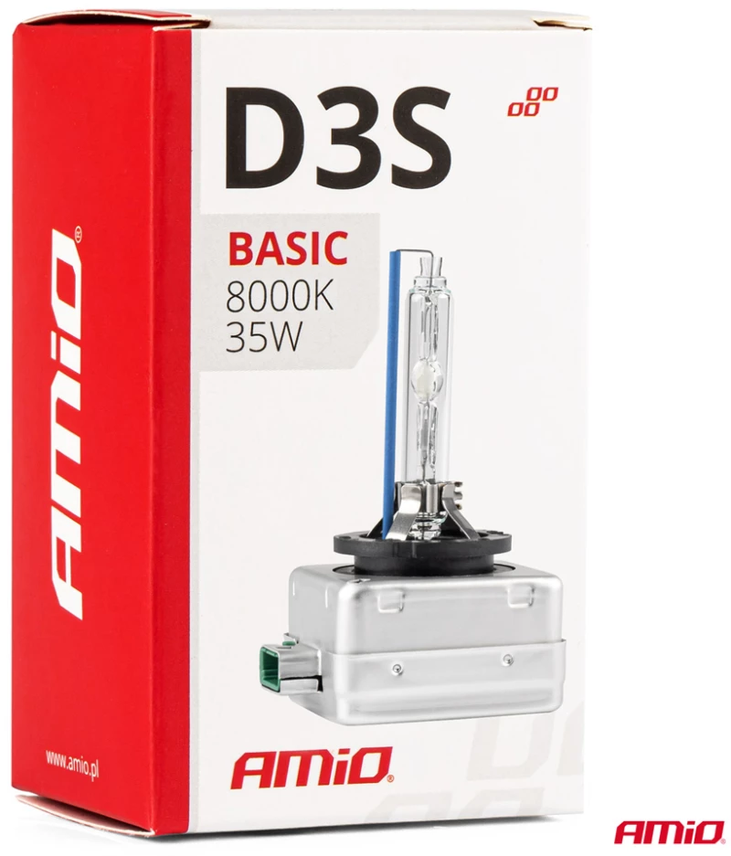 AMIO D3S 12V 8.000k 35W ΑΝΤΑΛΛΑΚΤΙΚΗ ΛΑΜΠΑ BASIC AMIO - 1 Τεμ. 02949/AM