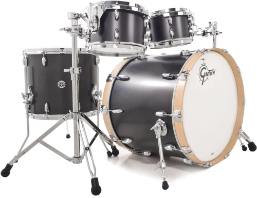 Gretsch Brooklyn 4-piece Set, 22" Bass - Satin Black Metallic
