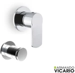 Armando Vicario GLAM Μίκτης εντοιχισμού & περιστροφικός εκτροπέας 3 εξόδων Chrome