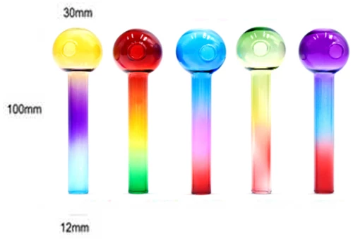 Atomic Πιπάκι Γυάλινο 10cm - Rainbow Διάφορα Χρώματα