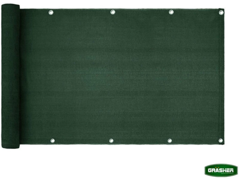 Grasher Κάλυμμα Μπαλκονιού Πράσινο Με Κρίκους 0.75x6m (103831)