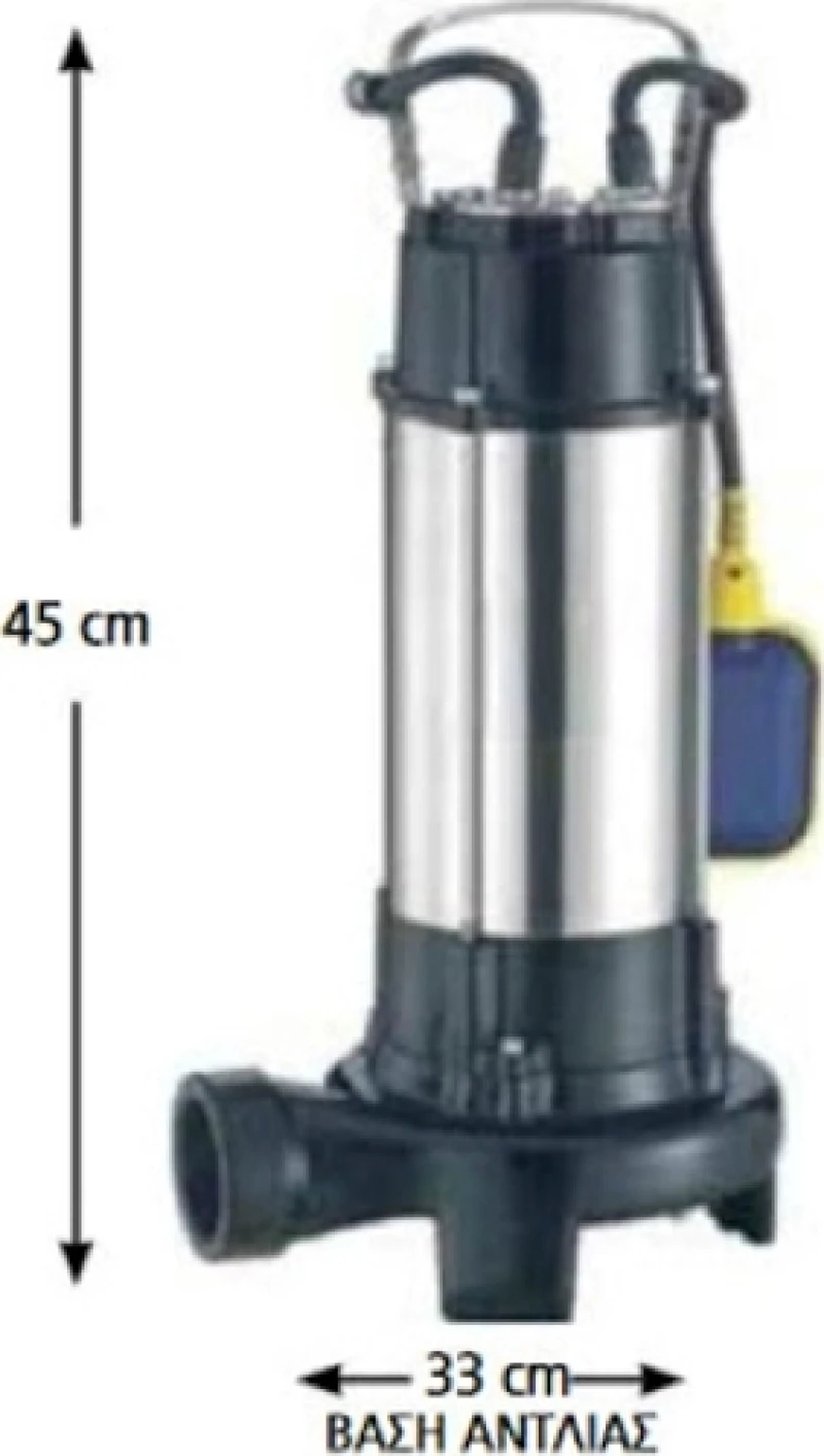 Αντλία Λυμάτων V-1100DF-B 220V INOX Με Κοπτήρα (11.861.110)