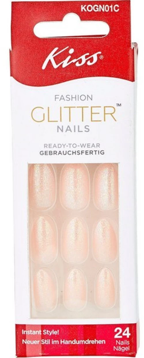 Kiss Glitter Nails kynsisetti Missing Out 24 τμχ.