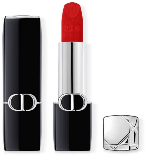 Dior Rouge Dior Lipstick - Comfort and Long Wear - Hydrating Floral Lip Care - 999 Velvet finish