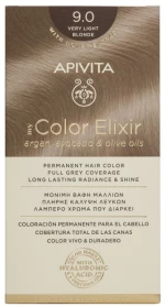 Apivita My Color Elixir Μόνιμη Βαφή Μαλλιών Χωρίς Αμμωνία - 9.0 Ξανθό Πολύ Ανοιχτό