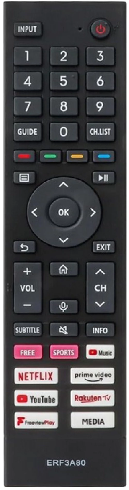 OEM Τηλεχειριστήριο DC-523 για Hisense ERF3A80