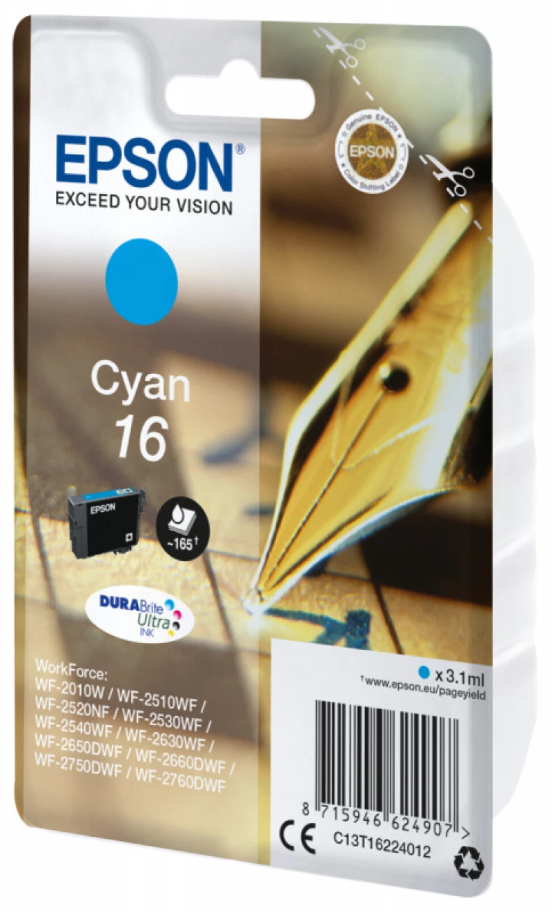 Epson ink cartridge cyan DURABrite Ultra T 162 T 1622