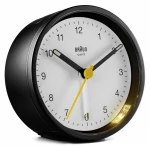 Braun Επιτραπέζιο Ρολόι με Ξυπνητήρι Classic Analogue Alarm Clock BC12 Black/White