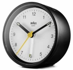 Braun Επιτραπέζιο Ρολόι με Ξυπνητήρι Classic Analogue Alarm Clock BC12 Black/White