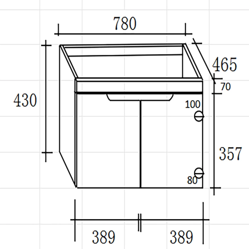Σετ Πάγκου DIANA 80 cm PLYWOOD χρ.ΚΑΦΕ S3BDIA080BR