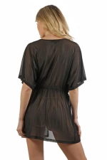 Fine fishnet Negligee Black