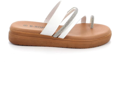 Γυναικείο Mule B-Soft Χρώματος Λευκό 2419.W